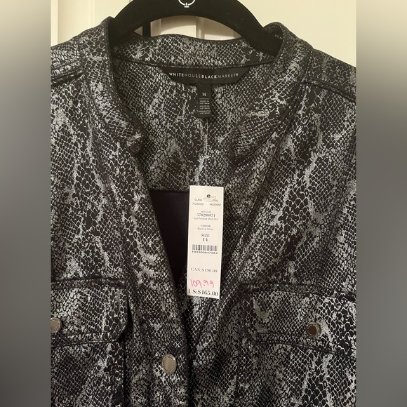 White House Black Market Foil Printed Shirt Dress - Picture 8 of 14